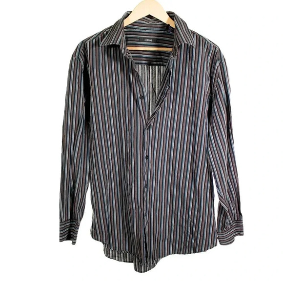 Alfani Striped 100% Cotton Dress Shirt XL - Picture 1 of 3